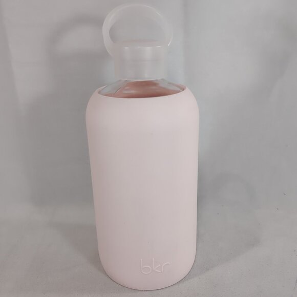 BKR Big Pink Tutu Silicone Sleeve Glass Water Bottle Lid 1L 32oz Light Baby - Picture 1 of 10